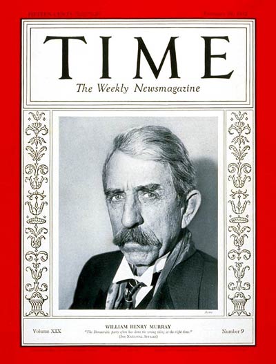 TIME Magazine Cover: Governor William Murray -- Feb. 29, 1932