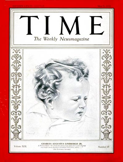 TIME Magazine Cover: Charles A. Lindbergh Jr. -- May 2, 1932