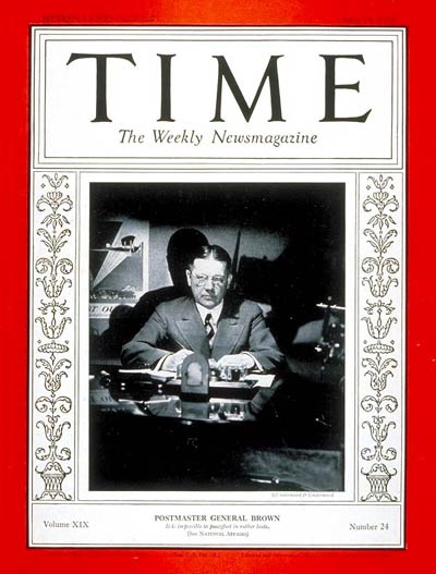 TIME Magazine Cover: Walter F. Brown -- June 13, 1932