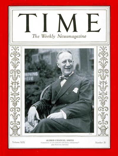 TIME Magazine Cover: Alfred E. Smith -- June 27, 1932