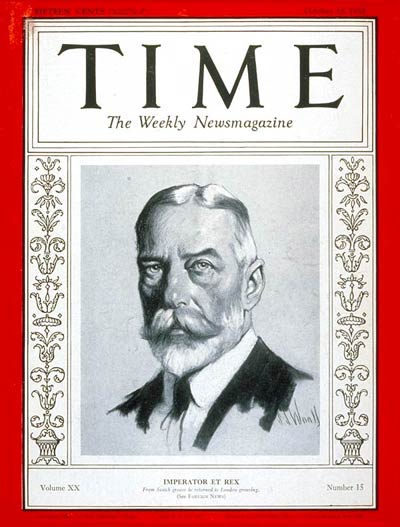 TIME Magazine Cover: King George V -- Oct. 10, 1932