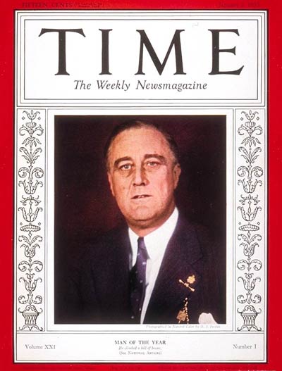 TIME Magazine Cover: Franklin D. Roosevelt, Man of the Year -- Jan. 2, 1933