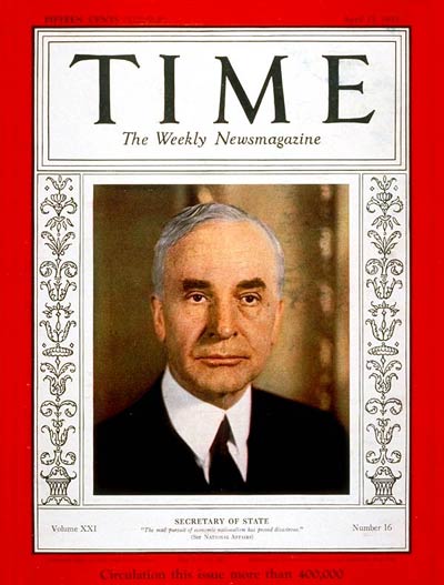 TIME Magazine Cover: Cordell Hull -- Apr. 17, 1933