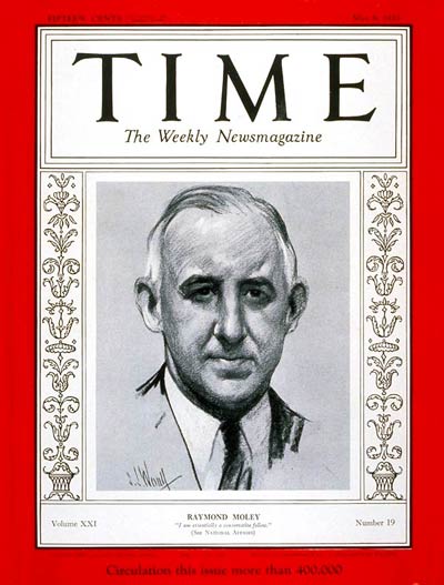 TIME Magazine Cover: Raymond Moley -- May 8, 1933