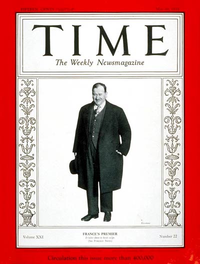 TIME Magazine Cover: Edouard Daladier -- May 29, 1933