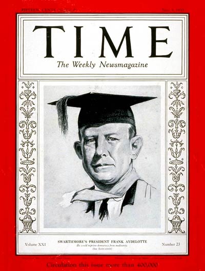 TIME Magazine Cover: Frank Aydelotte -- June 5, 1933