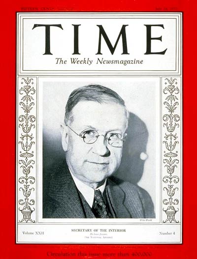 TIME Magazine Cover: Harold L. Ickes -- July 24, 1933