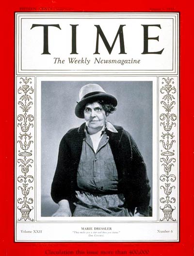 TIME Magazine Cover: Marie Dressler -- Aug. 7, 1933