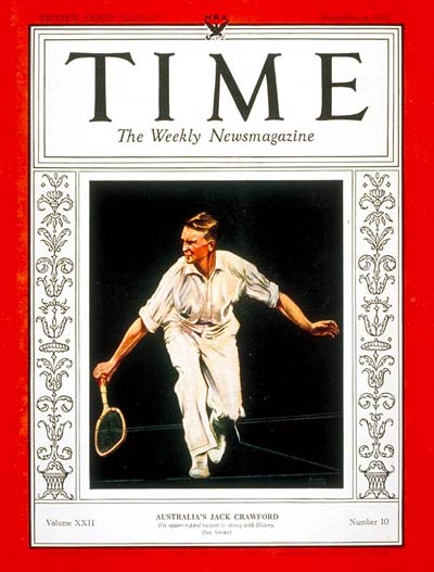 TIME Magazine Cover: Jack Crawford -- Sep. 4, 1933