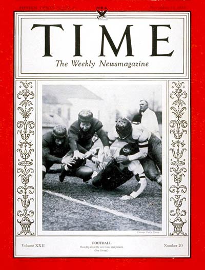 TIME Magazine Cover: Football -- Nov. 13, 1933