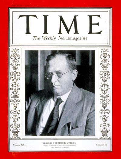 TIME Magazine Cover: George F. Warren -- Nov. 27, 1933