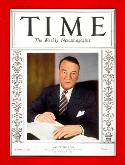 TIME Magazine Cover: Hugh S. Johnson, Man of the Year -- Jan. 1, 1934
