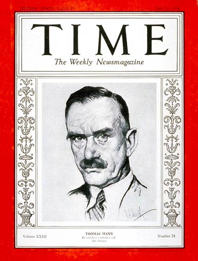 TIME Magazine Cover: Thomas Mann -- June 11, 1934