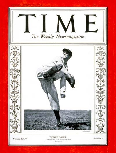 TIME Magazine Cover: Vernon Gomez -- July 9, 1934