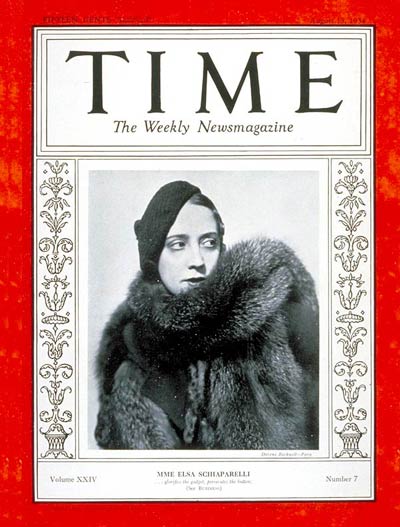 TIME Magazine Cover: Elsa Schiaparelli -- Aug. 13, 1934