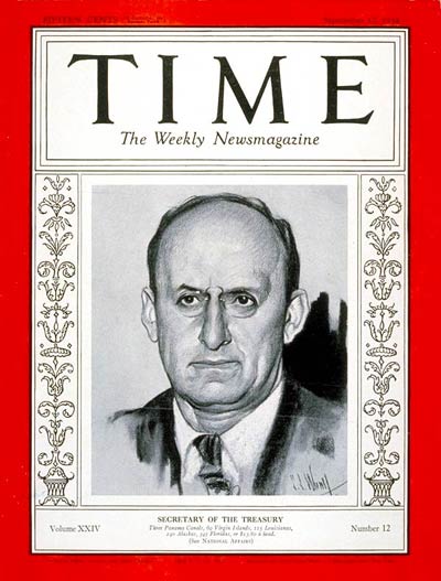 TIME Magazine Cover: Henry Morgenthau -- Sep. 17, 1934