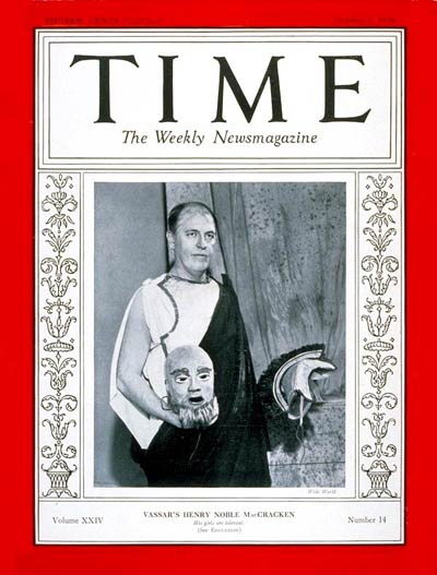 TIME Magazine Cover: Henry N. MacCracken -- Oct. 1, 1934