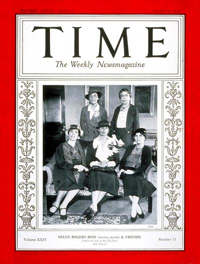 TIME Magazine Cover: Helen Reid & Friends -- Oct. 8, 1934