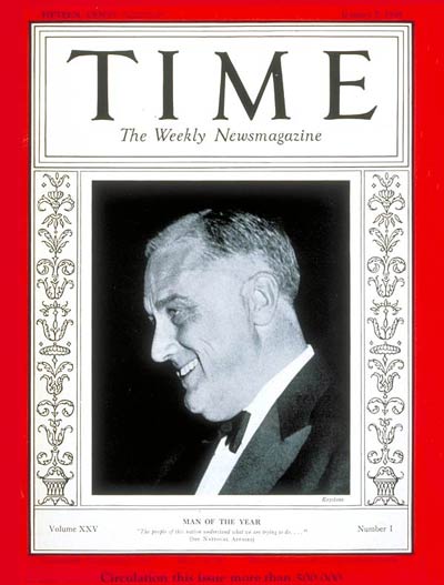 TIME Magazine Cover: Franklin D. Roosevelt, Man of the Year -- Jan. 7, 1935