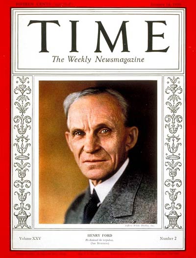 TIME Magazine Cover: Henry Ford -- Jan. 14, 1935