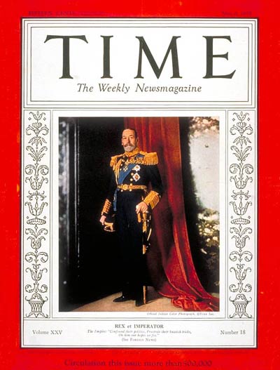 TIME Magazine Cover: King George V -- May 6, 1935
