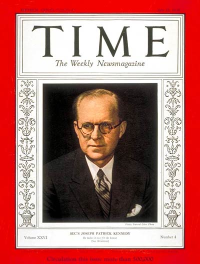 TIME Magazine Cover: Joseph P. Kennedy -- July 22, 1935