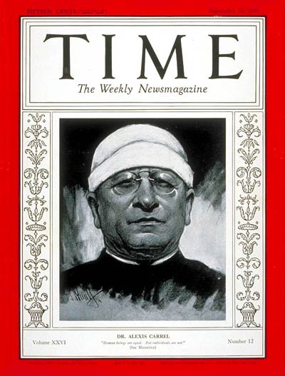 TIME Magazine Cover: Dr. Alexis Carrel -- Sep. 16, 1935
