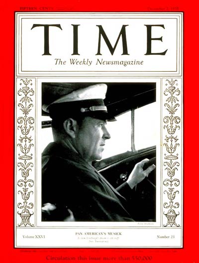 TIME Magazine Cover: Edwin C. Musick -- Dec. 2, 1935
