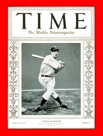 TIME Magazine Cover: Joe DiMaggio -- July 13, 1936