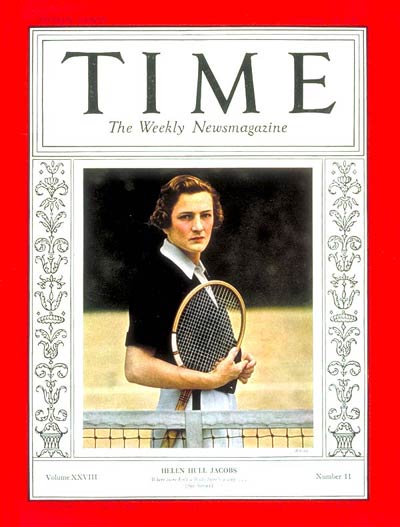 TIME Magazine Cover: Helen Hull Jacobs -- Sep. 14, 1936