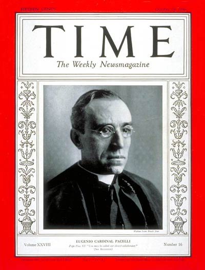 TIME Magazine Cover: Cardinal Pacelli -- Oct. 19, 1936