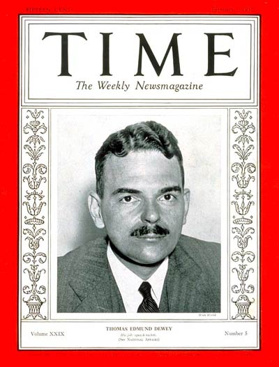 TIME Magazine Cover: Thomas E. Dewey -- Feb. 1, 1937