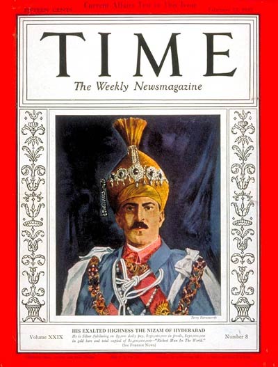 TIME Magazine Cover: The Nizam of Hyderabad -- Feb. 22, 1937