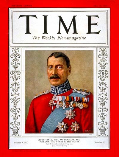 TIME Magazine Cover: King Christian X -- May 17, 1937