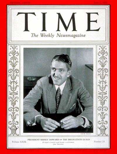 TIME Magazine Cover: Sidney Howard -- June 7, 1937