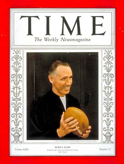 TIME Magazine Cover: Wallace Wade -- Oct. 25, 1937