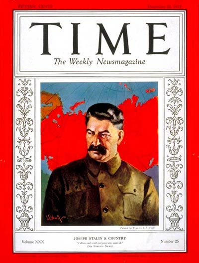 TIME Magazine Cover: Joseph Stalin -- Dec. 20, 1937