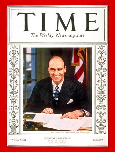 TIME Magazine Cover: James Roosevelt -- Feb. 28, 1938