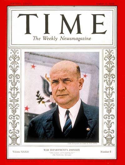 TIME Magazine Cover: Louis A. Johnson -- Aug. 22, 1938