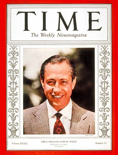 TIME Magazine Cover: William S. Paley -- Sep. 19, 1938