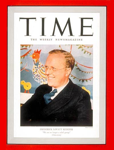 TIME Magazine Cover: Frederick L. Redefer -- Oct. 31, 1938