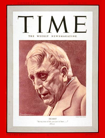 TIME Magazine Cover: William R. Hearst -- Mar. 13, 1939