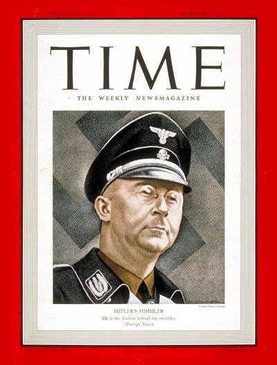TIME Magazine Cover: Heinrich Himmler -- Apr. 24, 1939