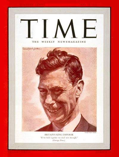 TIME Magazine Cover: King George VI -- May 15, 1939