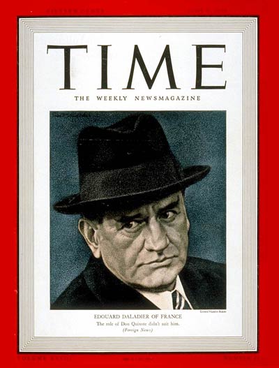 TIME Magazine Cover: Edouard Daladier -- June 5, 1939
