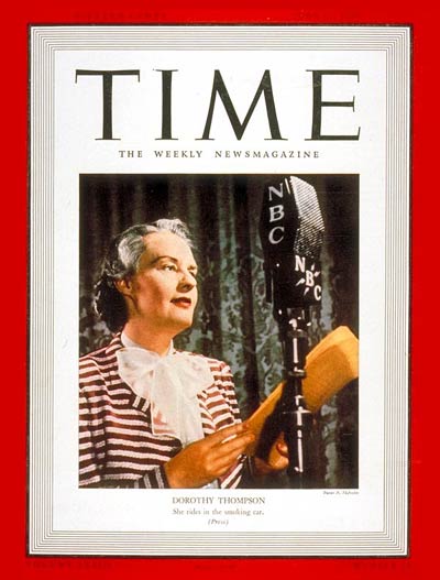 TIME Magazine Cover: Dorothy Thompson -- June 12, 1939