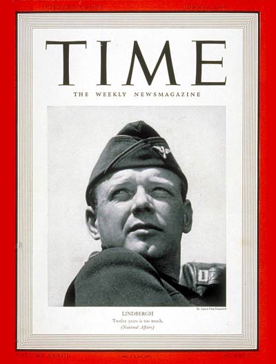 TIME Magazine Cover: Charles A. Lindbergh -- June 19, 1939