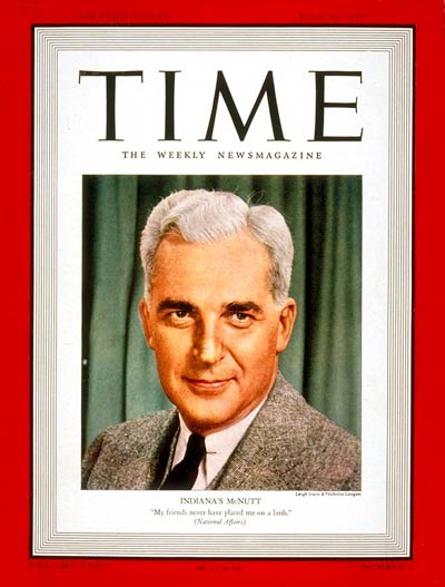 TIME Magazine Cover: Paul V. McNutt -- July 10, 1939