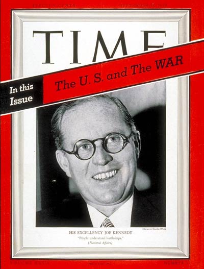 Joe Kennedy Sept 18 1939 TIME Magazine News/Photos/Ads  VG 