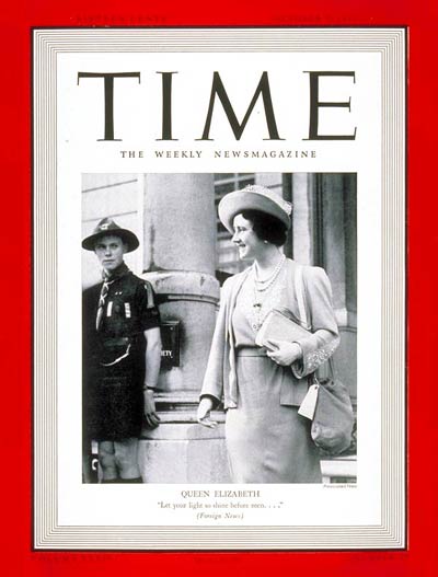 TIME Magazine Cover: Queen Elizabeth -- Oct. 9, 1939